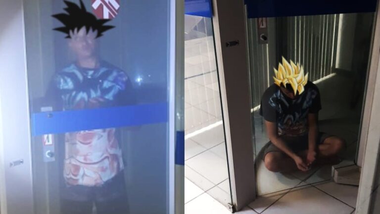 Homem fica preso em tentativa de roubar banco e afirma ser Goku Homem fica preso em tentativa de roubar banco e afirma ser Goku