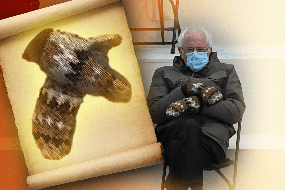 Luvas de Bernie Sanders tornam-se poderoso item em jogo de RPG Luvas de Bernie Sanders tornam-se poderoso item em jogo de RPG