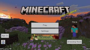 Interface do Minecraft Bedrock