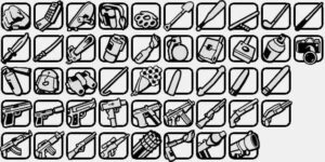 Foto de todas as armas relacionado aos códigos para GTA San Andreas de PS2.