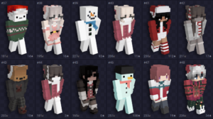 Skins para Minecraft com a temática invernal