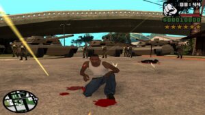 foto de "+6 estrelas de polícia", um dos códigos para GTA San Andreas de PS2.
