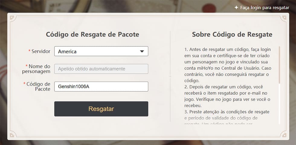 Foto relacionada a como resgatar C&oacute;digos ativos de Genshin Impact. (Divulga&ccedil;&atilde;o / Internet)