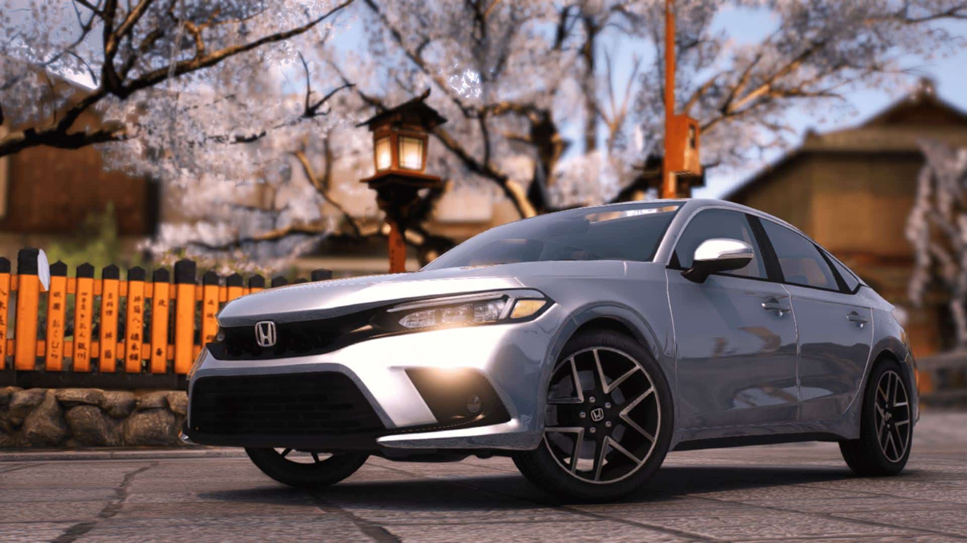 Imagem capa do mod "2023 Honda Civic Sport Touring 5dr [Replace/Add-On]" para GTA 5. (Divulgação / Internet)
