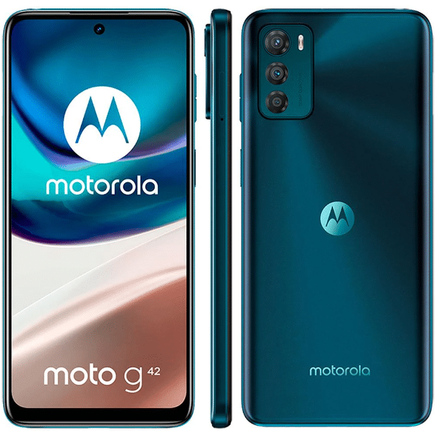 Foto oficial do celular Motorola Moto G42. 