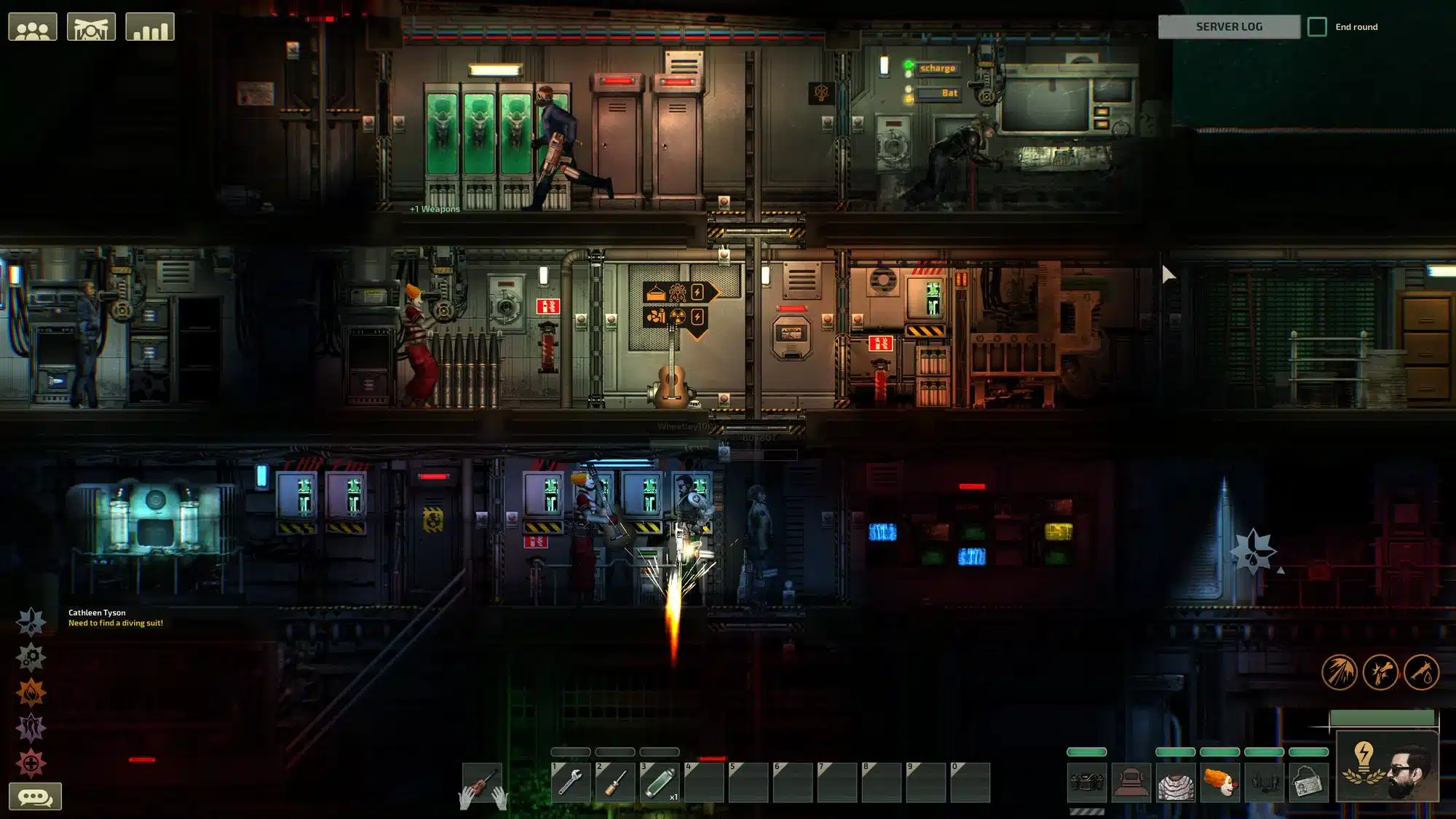 10 Jogos Parecidos com Among Us: Para PC, celular e consoles Imagem da gameplay de Barotrauma.