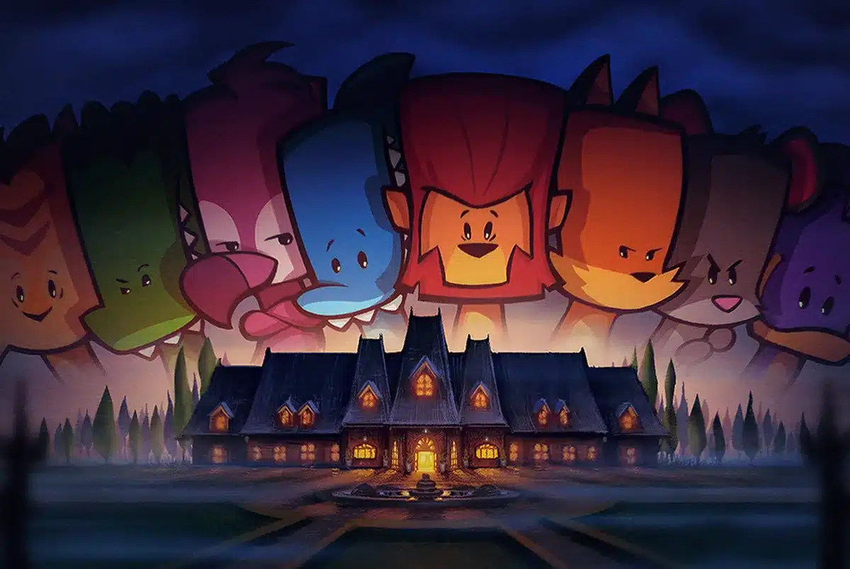 10 Jogos Parecidos com Among Us: Para PC, celular e consoles Capa de lançamento do jogo Suspects: Mansão Mistério.