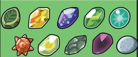 Todos os Cheats de Pokémon Sapphire Cheats de Pokémon Sapphire: Pedras da evolução. (Divulgação / Internet)