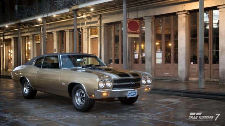 Gran Turismo 7 ganha update com novos carros futuristas Imagem do Chevrolet Chevelle SS 454 Sport Coupe '70 em Gran Turismo 7