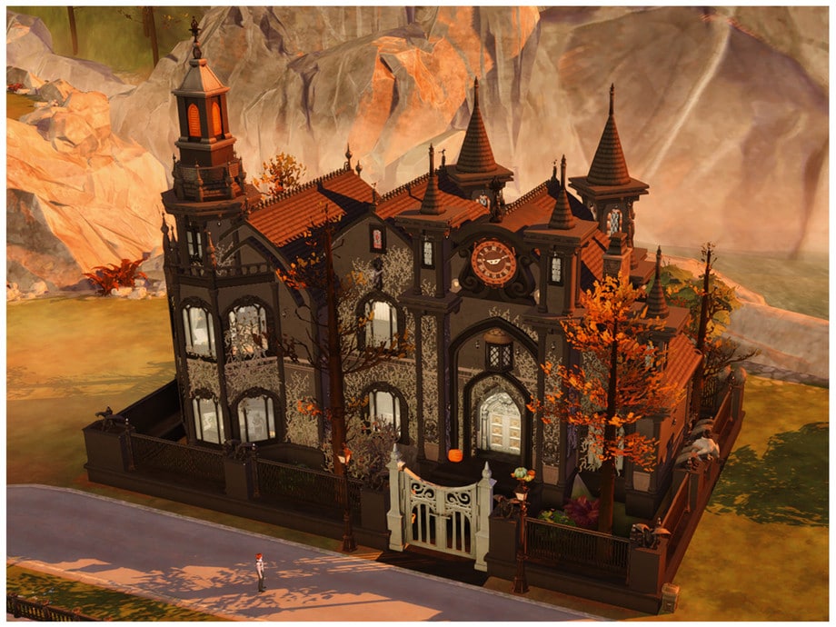 10 Melhores ideias de casas para The Sims 4 Imagem da cada "Mansão de outono", uma das 10 melhores ideias de casas para The Sims 4. (Divulgação / Internet)