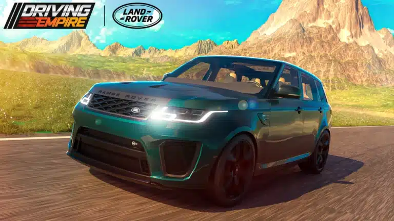 Imagem de lan&ccedil;amento dos ve&iacute;culos Land Rover em Driving Empire.