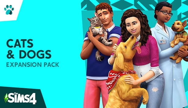 Como ter um pet no The Sims 4 Imagem oficial do Pacote de Expansão "Cães e Gatos" para The Sims 4.
